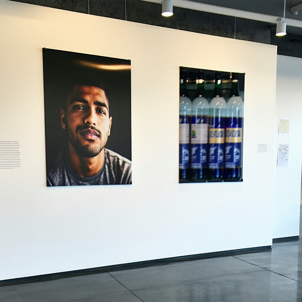 Posters on a big wall