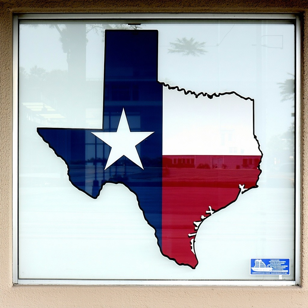Window graphic of texas