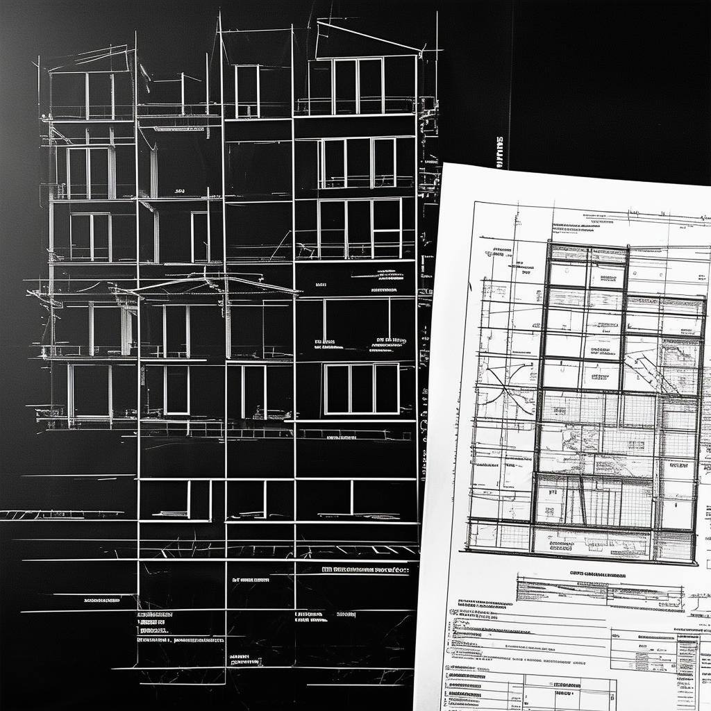 black and white conrstuction building documents-1