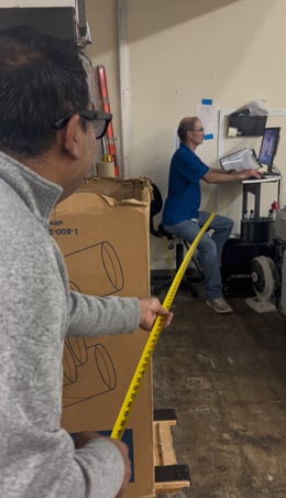 Rigo Messing with mark in the Shop